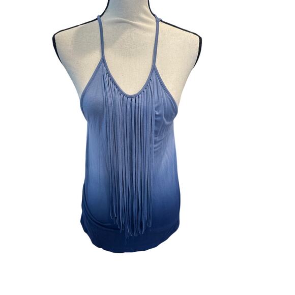 Women’s American Eagle Soft N Sexy Ombré Tank Top W/ Fringe - Picture 1 of 4